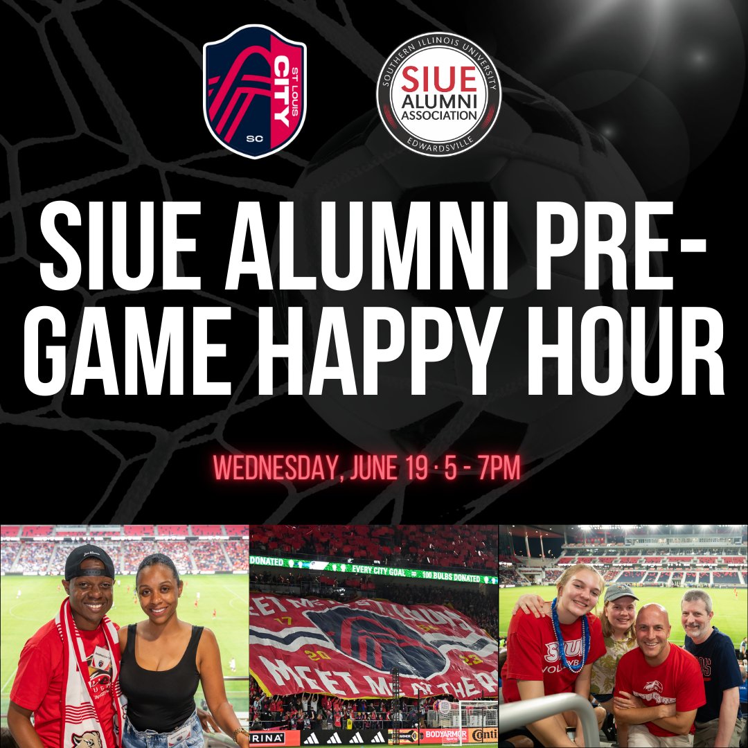 SIUE Alumni & Friends, join us for a pre-game bash at Courtyard Marriott downtown! After, let's rally for St. Louis City SC at CITYPARK next door! Grab your game tickets separately at St Louis City - Tickets (ow.ly/zAgy50Rr8Cb). Register today: ow.ly/IziJ50Rr8Cc