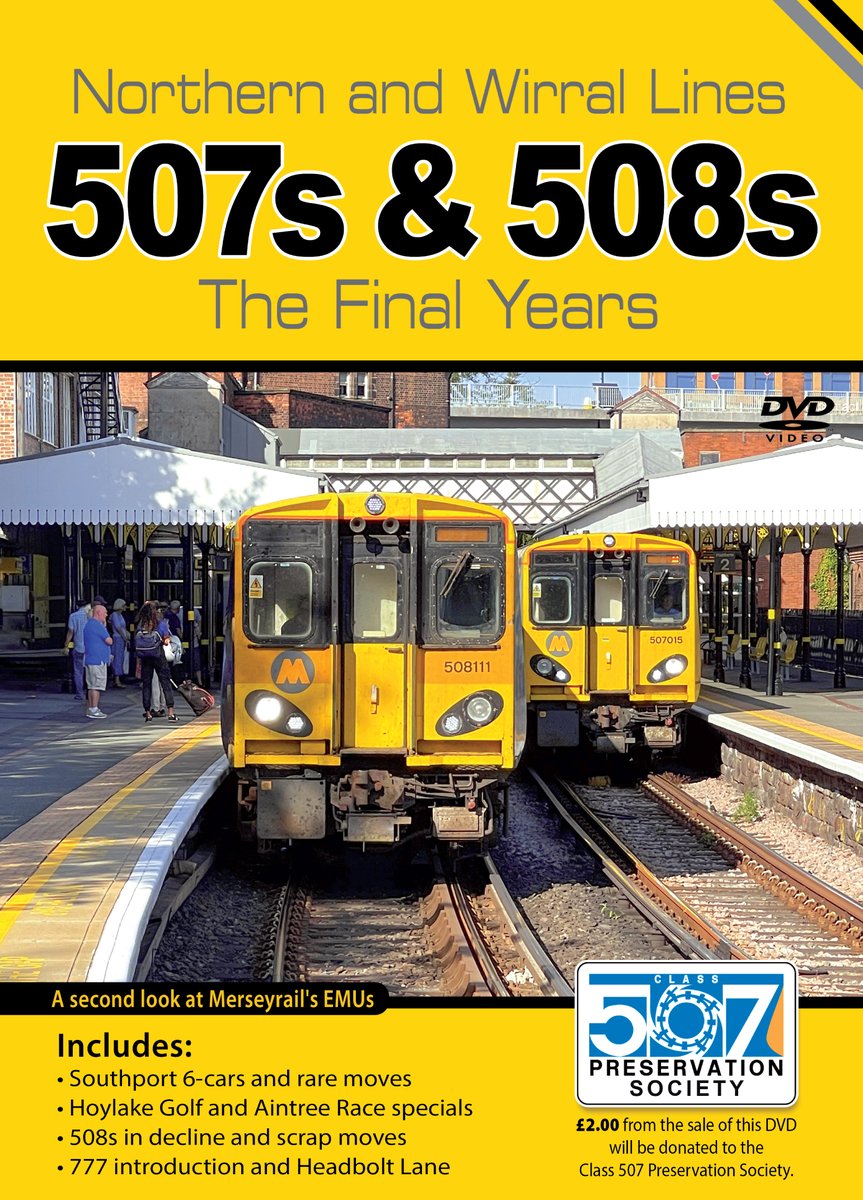 A new Class 507/508 DVD has just been released, produced by Train Crazy and Videoscene. We are very pleased to annouce that our friends at @Videoscene_UK will donate £2 to the C507PS for every DVD, Blu-ray or download that they sell! Order now: videoscene.co.uk/northern-wirra…