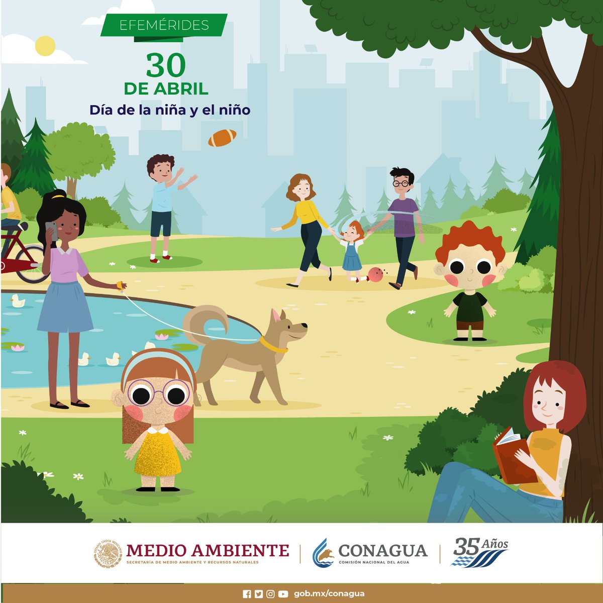 #FelízDíaDelNiñoYDeLaNiña. Su entusiasmo e imaginación son esenciales para forjar generaciones responsables, que cuidan los recursos naturales y viven en armonía con el #MedioAmbiente. En #Conagua seguiremos trabajando en garantizar sus derechos en materia de #Agua