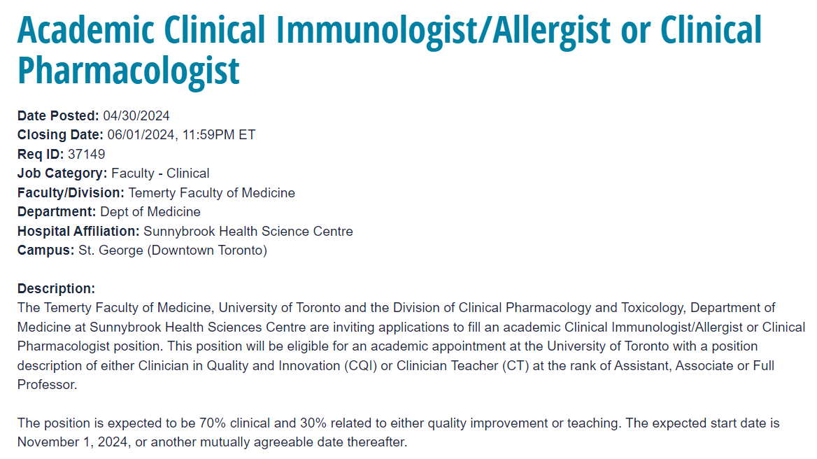 Are you an academic physician with expertise in the evaluation of adverse drug reactions?

Would you like to live and work in Toronto?

We are looking for two such people. 

Postings below. RTs appreciated. 

jobs.utoronto.ca/job/Toronto-Ac…

jobs.utoronto.ca/job/Toronto-Ac…