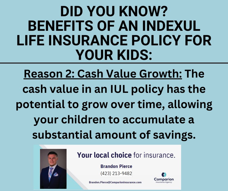 Did you know? The benefits of IndexedUL for your kids reason 2! #Lifeinsurance #Lifeinsurancematters #Lifeinsuranceislove #IndexedUL