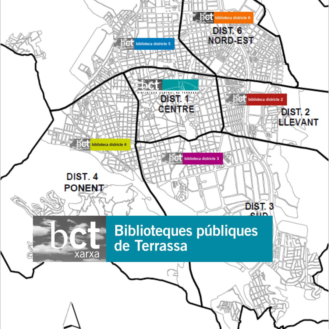 bctxarxa's tweet photo. Demà, 1 de maig (Festa del Treball) les biblioteques de la bct xarxa romandran tancades

BCT - Passeig de les Lletres 1
BD2 - Carrer Sant Cosme 157
BD3 - Carrer Germà Joaquim 66
BD4 - Carrer Infant Martí 183
BD5 - Carrer dels Jocs Olímpics 7
BD6 - Rambla de Francesc Macià 191-193 https://t.co/FqXJrRMggH