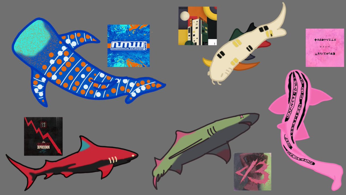 drew sharks based on albums