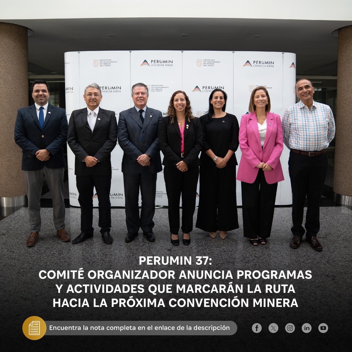 PERUMIN 37: Comité Organizador anuncia programas y actividades que marcarán la ruta hacia la próxima Convención Minera Entérate más aquí: 👇 ow.ly/ptM850RsyKq #PERUMIN37 #ConvenciónMinera #Minería #Mining