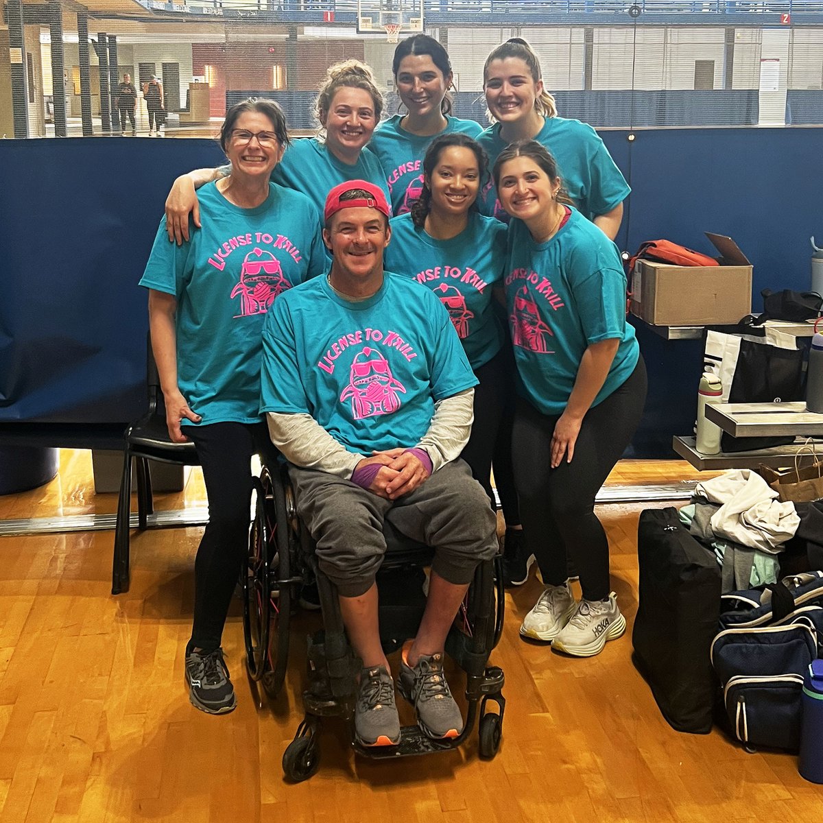 @WUSTLOT's faculty, staff, students and volunteers formed the “License to Krill” team and participated in @DASASports Bash for Cash, a St. Louis Quad Rugby Team fundraiser, on April 27. Fun fact: The team name was a homage to Dr. Carla Walker’s love of whales, who eat krill.