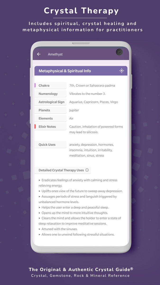 The ultimate #crystals, #minerals and #gemstones Android app. #geology & #crystalhealing  goo.gl/cnqLTf [155]