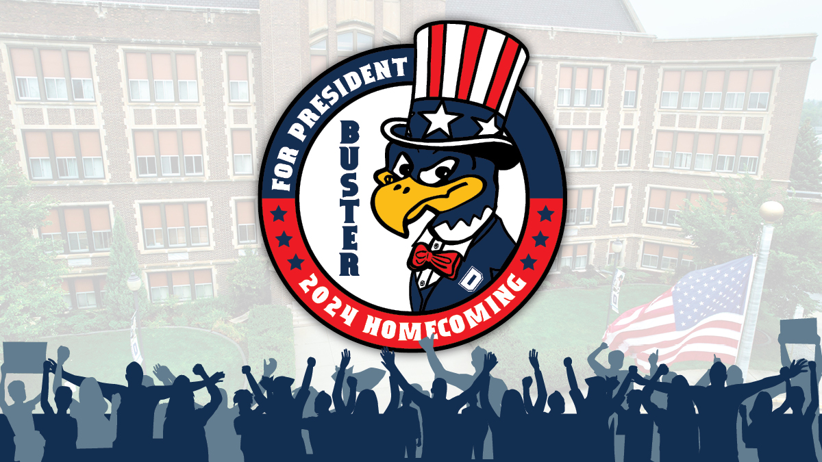 BUSTER FOR PRESIDENT! Read more about this year's homecoming theme here ow.ly/l5Hw50RsJb9 #hawksareup #hoco2024