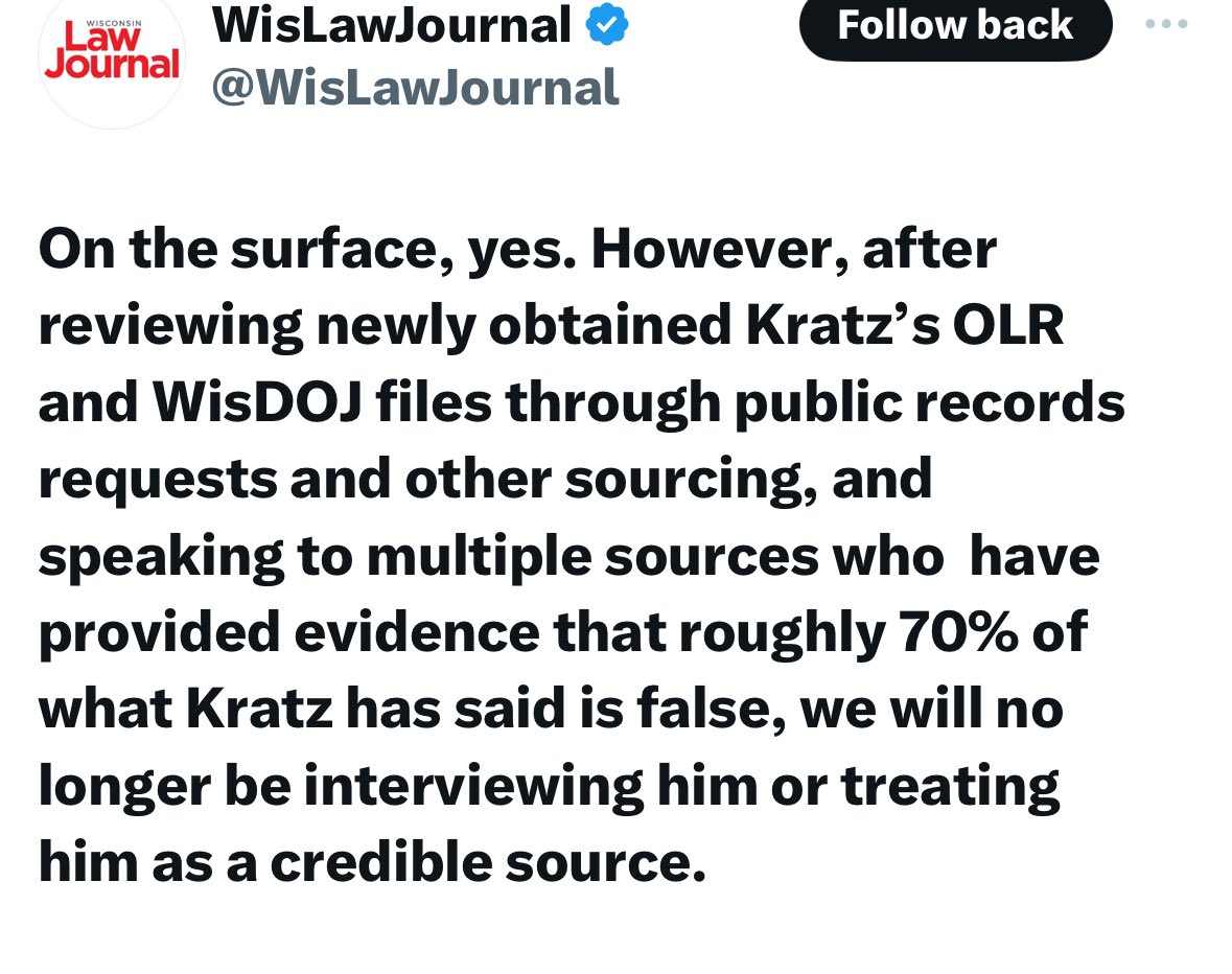 If other media outlets would follow suit, and the locals in WI see other journalists pointing out that Kratz just can't be honest, can't answer questions, can't justify his convictions then the Governor and AG would face pressure to allow @ZellnerLaw to challenge Kratz in court.