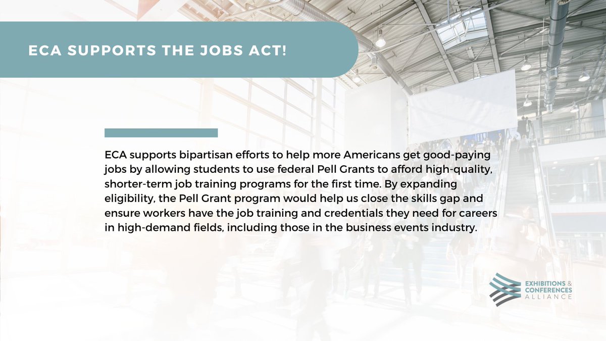The future of our workforce is changing. Now more than ever, high-quality, short-term programs are a crucial step to preparing our workforce for the jobs of tomorrow. It’s time to expand Pell Grants through the JOBS Act to cover these programs!