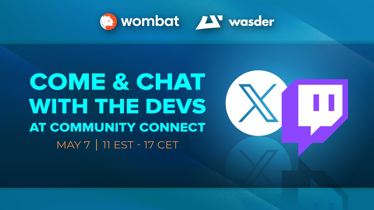 GM/GN, Wasder Crew! New thing coming up 🔊 Next week, join us for Community Connect, where we peel back the curtain on the magic behind $WOMBAT & $WAS. 'Ep. 1' will be about the social features, how $WAS & #CR01 fit into that, a pre-release demo & long-term vision. Prep your…