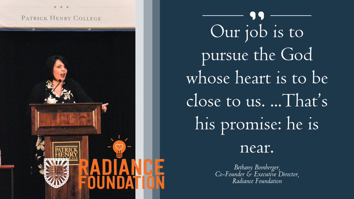 Bethany Bomberger spoke in chapel on what it means to draw near to God. The Radiance Foundation has a vision 'to create a culture that believes that every human life has purpose.' @lifehaspurpose #phc #phclife #phcprepared #conservativechristiancollege