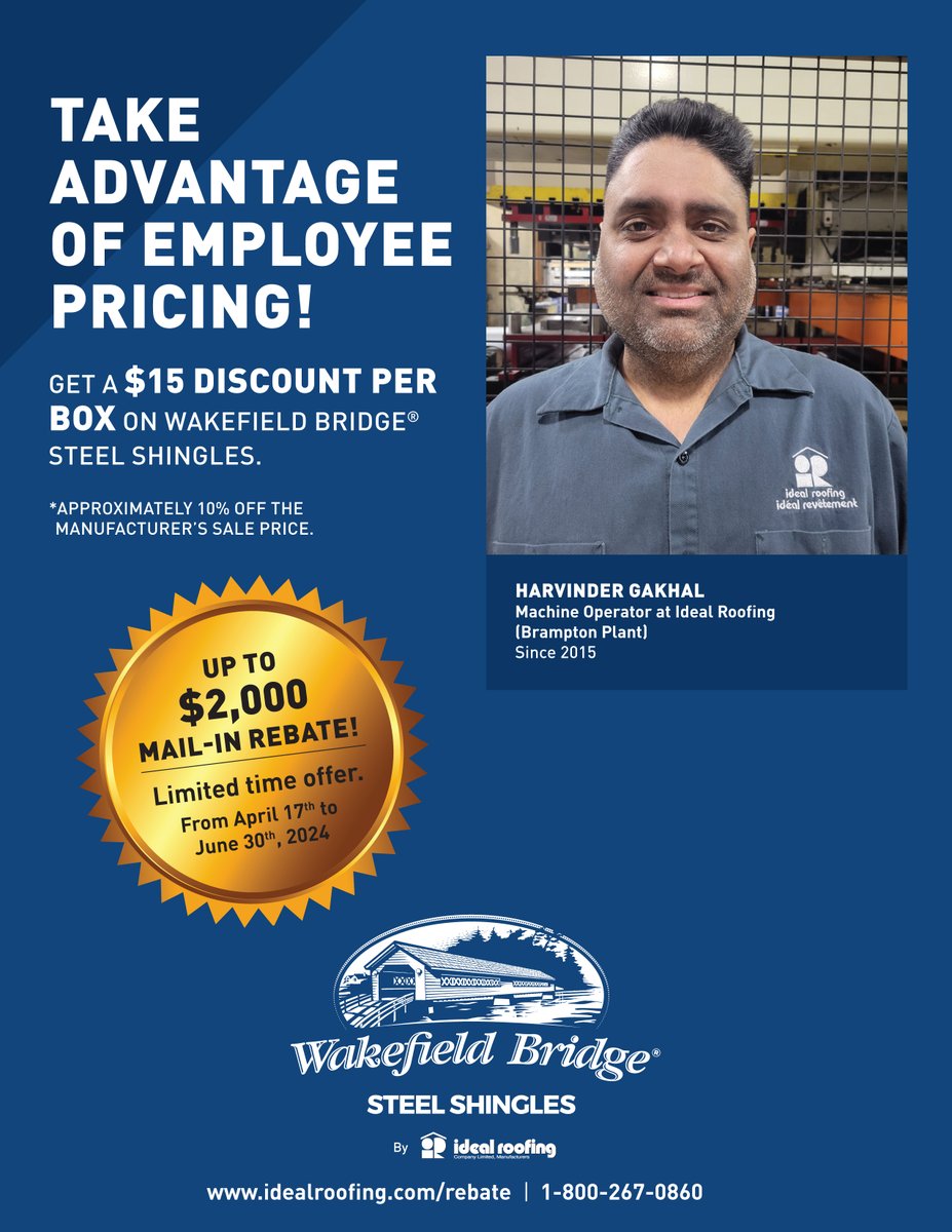 TAKE ADVANTAGE OF EMPLOYEE PRICING!!!!

idealroofing.com
#idealroofing #steelroofing #steelsiding