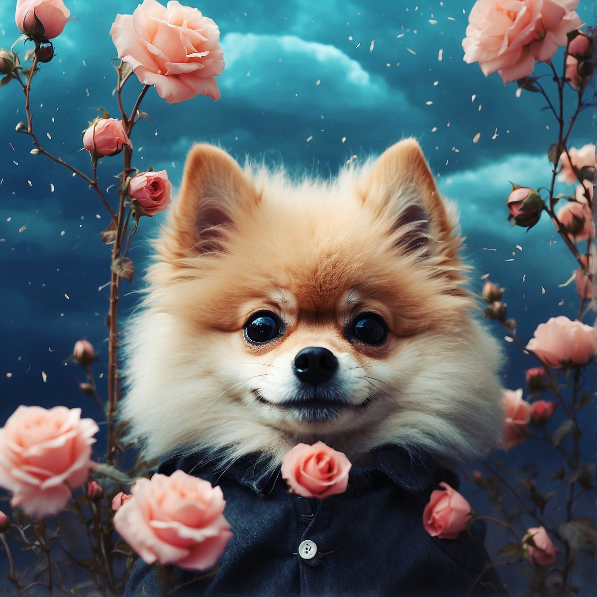 Day is over, get back to your dreams #spitz #pomeranian #puppies #doglovers  #abstract #cute #bigeyes #creature #render #generativeart #scifi #robot #retro #future #photography #portrait #portraitoftheday #nftcommunity #aicommunity #spitz #pomeranian #puppiesoftheday #lol #meme