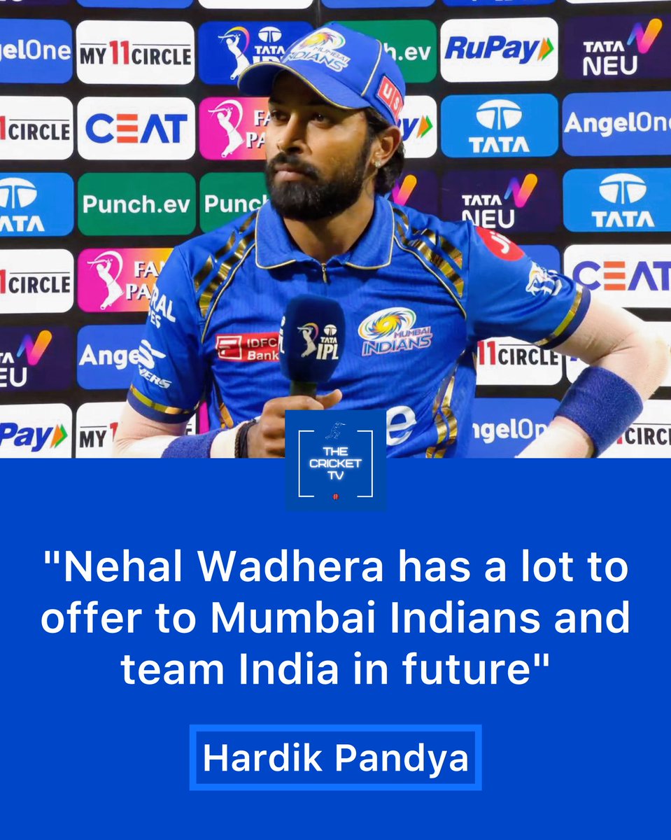 Hardik Pandya said, 'Nehal Wadhera has a lot to offer to Mumbai Indians and team India in future'. 🔥 #HardikPandya #LSGvMI #LSGvsMI #IPL #IPL2024 #Cricket