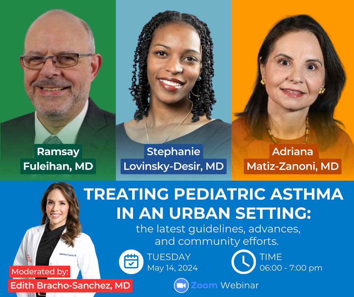 Columbia pediatric specialists have a long history of researching the causes of and treatments for asthma. Join our panel of pediatric @ColumbiaMed experts for the latest guidelines for management of asthma in young kids and teens. Register here - bit.ly/3UfOkKE