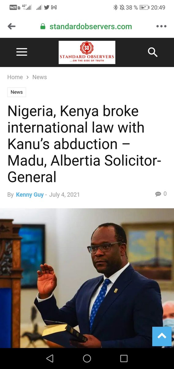 Nigeria, Kenya broke international law with Kanu's abduction - Madu, Albertia Solicitor-General
By Kenny Guy - July 4, 2021

Our job is to keep showing to the world.