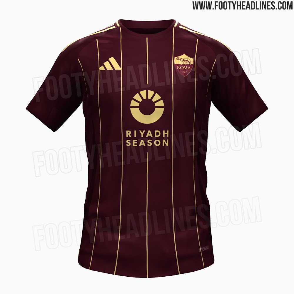 Molto probabilmente questa sarà la nuova #maglia #asroma per la stagione 24/25 . Premesso che le righe non mi fanno Impazzire , spero anche ad una tonalità decisamente più chiara di rosso , rischiano di snaturalizzarci troppo, voi che ne pensate ?! #newkit #kit #firstkit