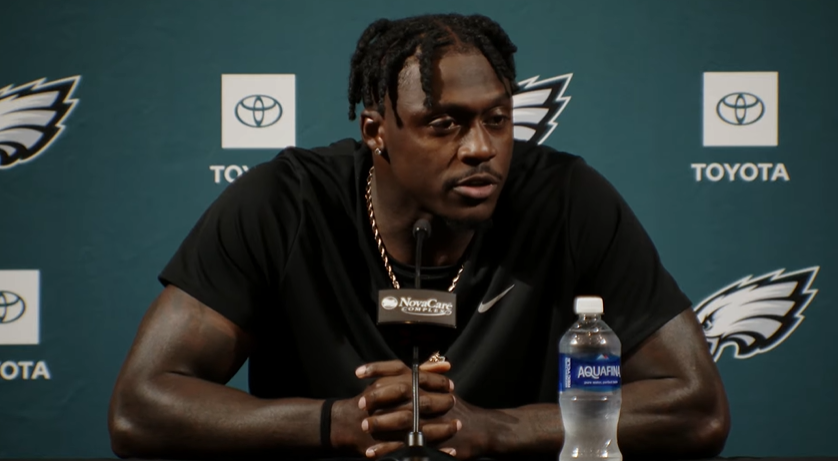 AJ Brown on what it means to him to be the highest-paid WR: 'Nothing. It's a blessing, but we don't play the game on paper. It doesn't matter what's in my bank account when we step between the lines.'

#Eagles