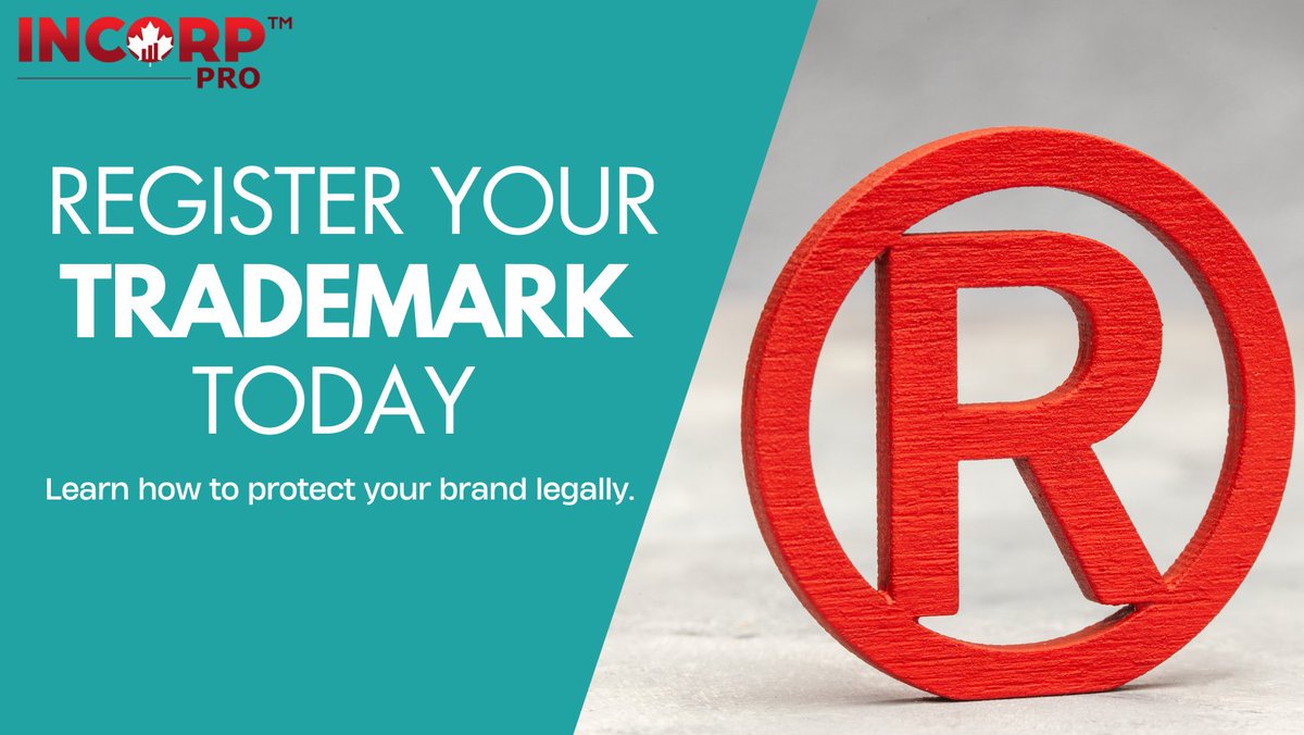 ®️ A Guide to Trademarks in Canada 🇨🇦🇨🇦🇨🇦

When it comes to building a successful business, your brand is your most valuable asset, and at the heart of brand protection lies the trademark.
incorporationpro.ca/product/federa…

#canadiantrademark
#trademark
#brandprotection