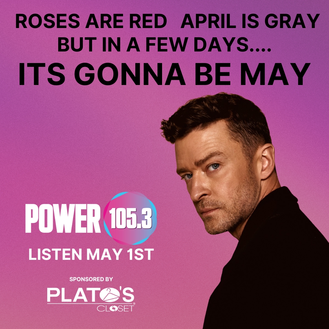 Listen tomorrow for our first day of May with #JustinTimberlake suite tickets! Stream us for free on @iHeartRadio! Sponsored by @PlatosCloset Kennesaw. poweratl.com/listen