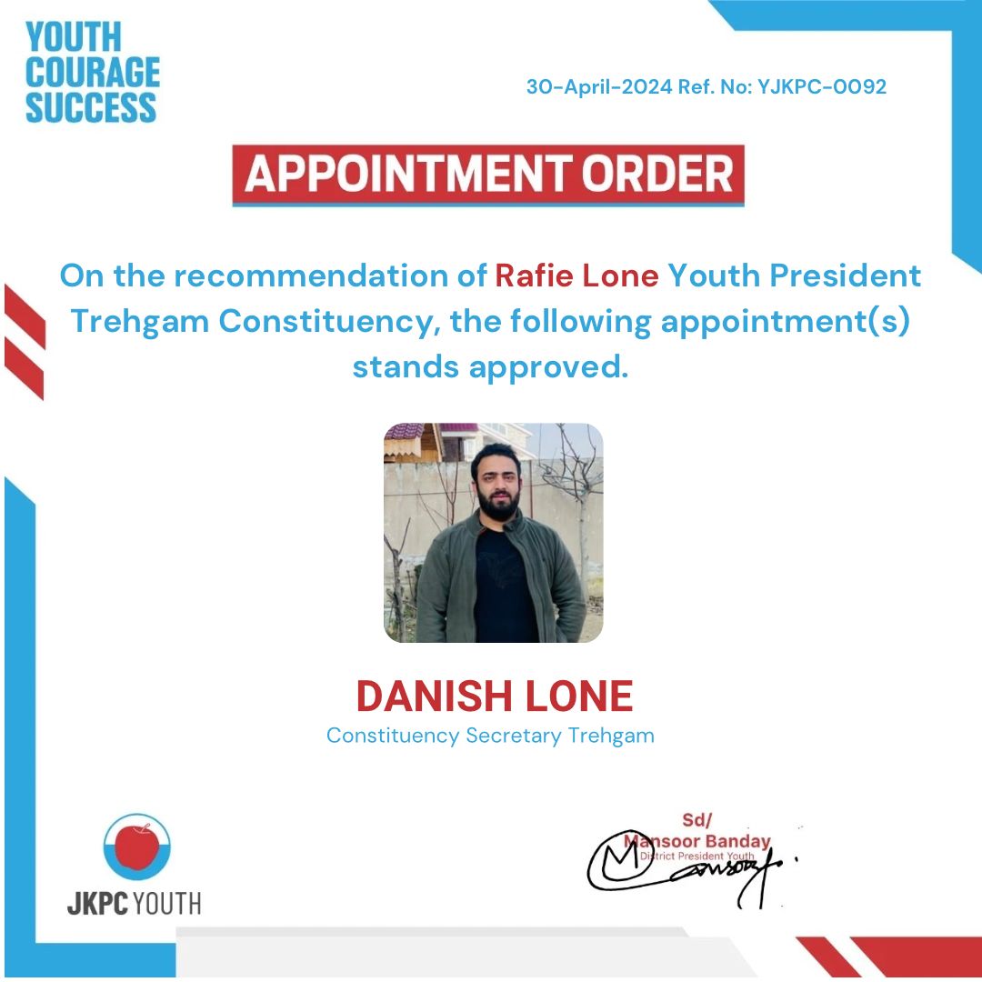 Success is delivered to the deserving . CONGRATULATIONS 
@LoneDanish003 
@sajadlone 
@bashir sb
@people conference