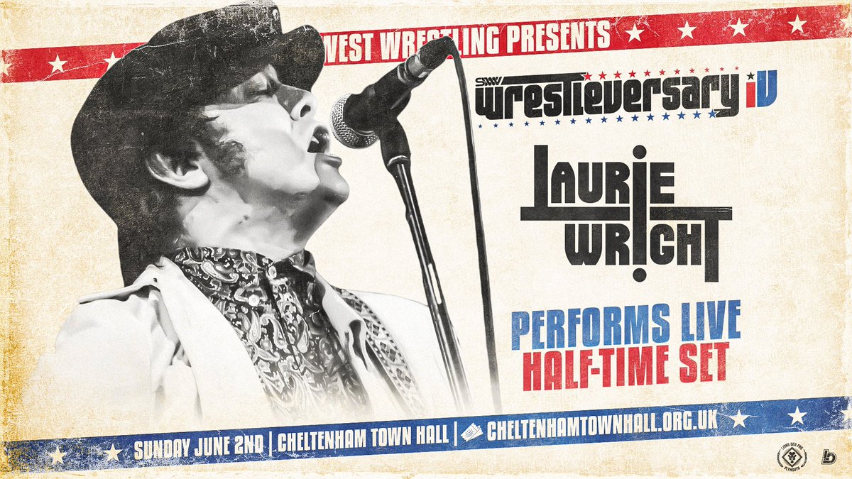 ⚡️WRESTLEVERSARY IV ANNOUNCEMENT⚡️ @LaurieWright4 is coming to Wrestleversary IV to play a half-time set LIVE at Cheltenham Town Hall! 🗓️ Sunday June 2nd 📍 @CheltenhamTH 🎟️ cheltenhamtownhall.org.uk #sww #wrestling #event