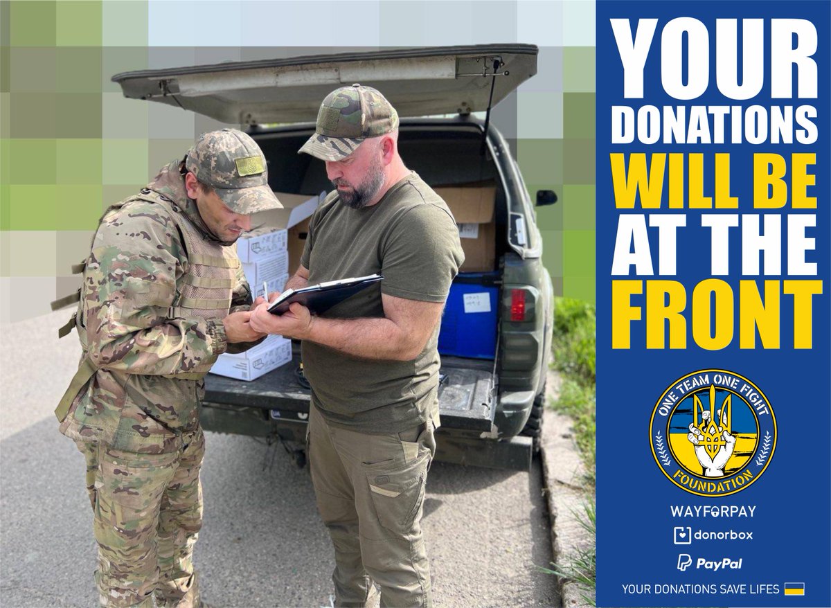 All of you amazing donors are what makes our work possible. Our organization is powered by your support and your contributions are what help us carry out our mission day after day. 💪♥️ Give us a follow ▶️ @1team1fight_org, and also follow our ground team members @Dmitro7607,