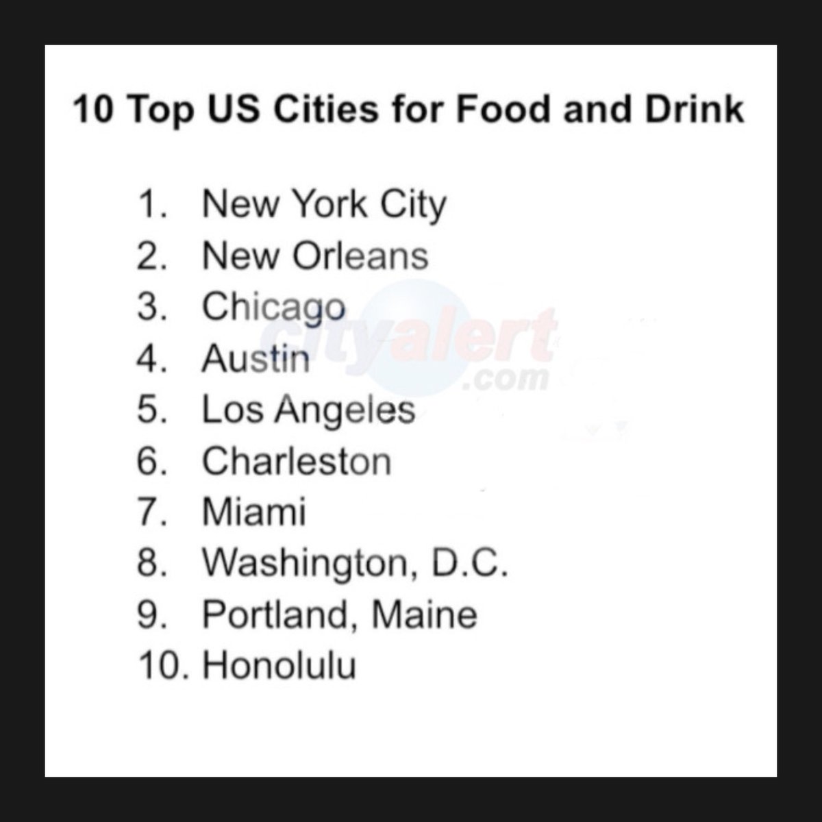 According to @foodandwine, #NewYorkCity has landed the number one spot for the best food and drinks in the United States with #NewOrleans coming in second followed by #Chicago at three. #foodexperts #bestfoodanddrinks 🍛🍸