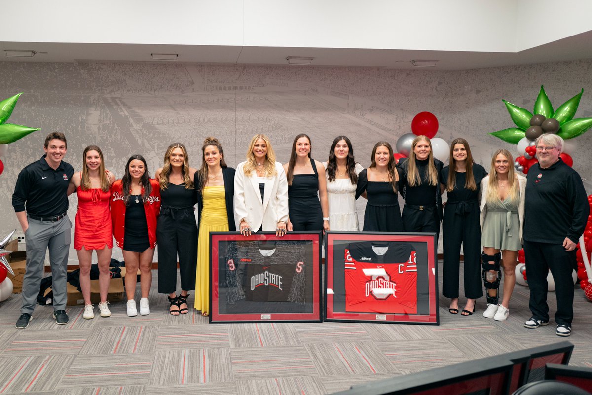 Honored this special group of seniors last weekend ❤️ Thank you Cayla, Lauren, Hannah, Jenn, Hadley, Kenzie, Kelsey, Quinn, Raygan and Stephanie for everything you gave to our program! Once a Buckeye, always a Buckeye #GoBucks