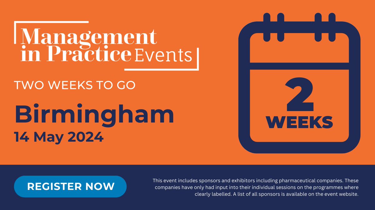 ⏰ Time is ticking to get your Management in Practice Birmingham ticket Attending this event gives you access to experts who will share case studies & knowledge, that will help you to focus your priorities and strategies. Find out more and sign up here: buff.ly/3PXVBgG