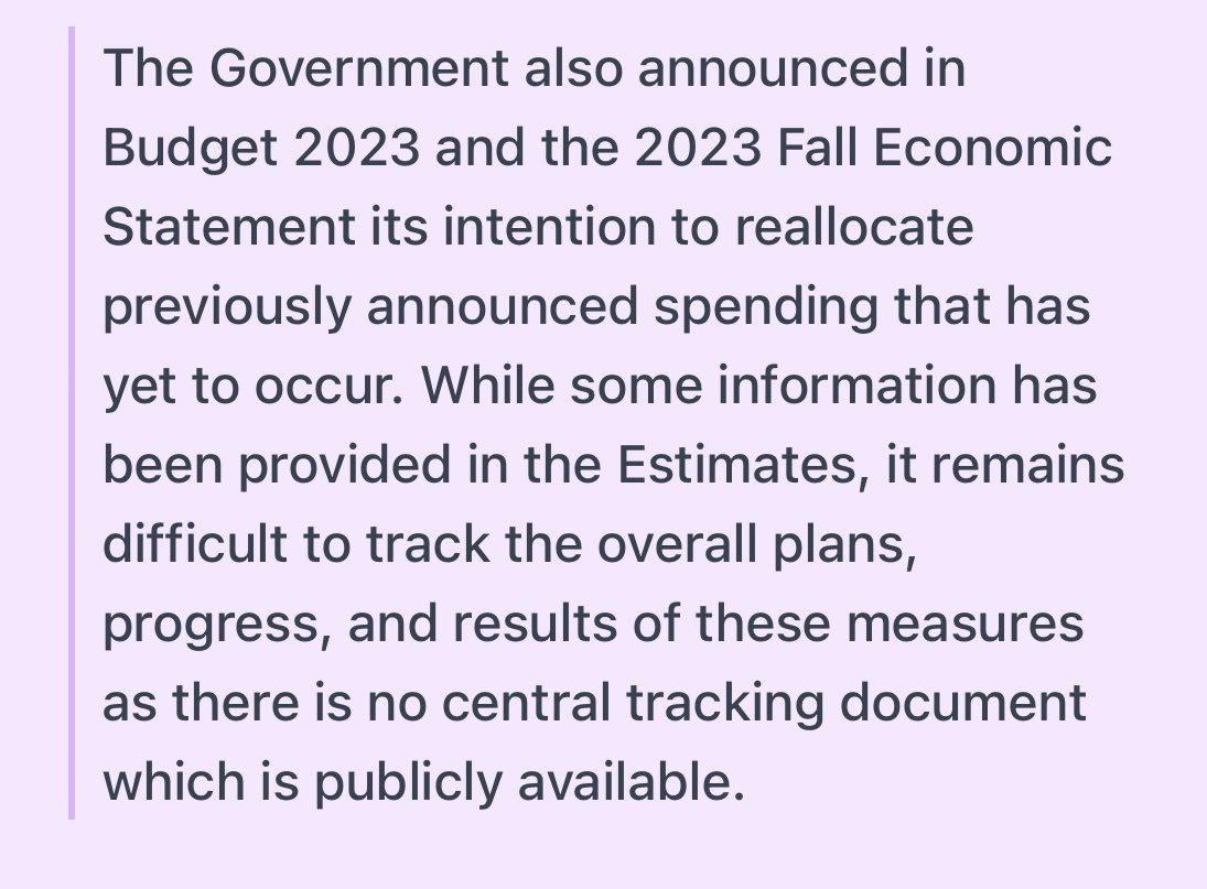 Even the PBO’s analysis states the government is spending more then they should and even more worrisome is that they can’t account for past spending that ‘has yet to occur’ because there’s no accounting of those details. Where’s the money?