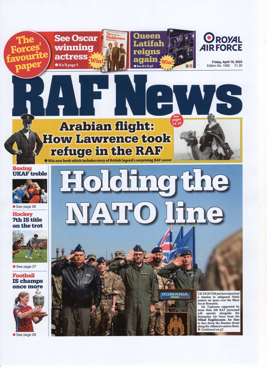 My article ‘How Lawrence took refuge in the RAF’ is featured in RAF News in this month’s edition. RAF news can be purchased in WH Smiths and local newsagents within the UK. #lawrenceofarabia #telawrence #RAF #royalairforce @penswordbooks @RAFNewsReporter @PSHistory