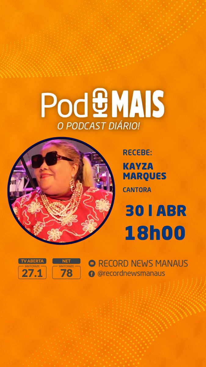 ✨ Hoje no Podmais, temos uma convidada especial que vai encantar seus ouvidos e seu coração com sua música e sua história inspiradora! Recebam com muito carinho a talentosa Kayza Marques 🎤

Assista linktr.ee/PodMais

#PodcastManaus #MúsicaBrasileira #Histórias #Arte