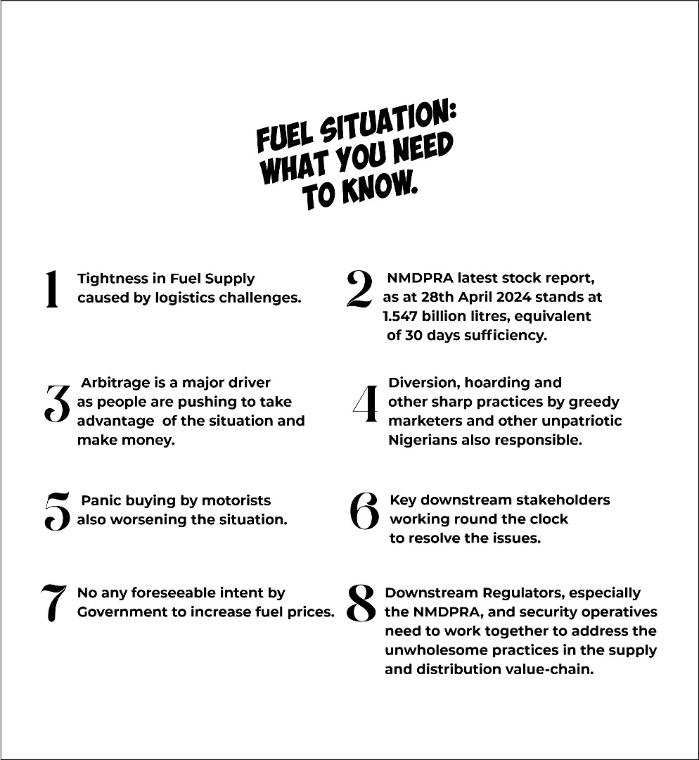 Fuel Situation!

What you need to know!

#EnergyForToday
#EnergyForTomorrow
#NNPCLtd
#NNPC