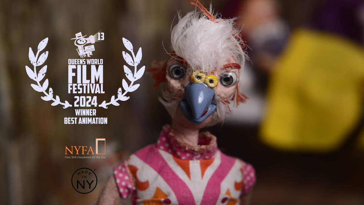 Floored that @QueensWorldFilm awarded #stopmotion #film LAS NOGAS the #BestAnimationAward!! On top of that I got to meet the loveliest filmmakers and take in some of my new favorite films! @MadeinNY #NYCWomensFund @nyfacurrent @ANIMATIONWorld @cartoonbrew @animag