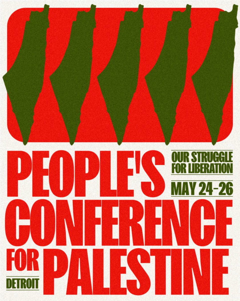 This May we will be at the People’s Conference for Palestine in Detroit, Michigan. Join us and the broader movement for Palestinian liberation from May 24-26th!! peoplesconferenceforpalestine.org/register #PeoplesConferenceforPalestine