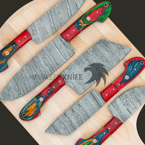 hawkeenknife's tweet image. The Artistic Edge in Every Cut
Damascus Steel Hand Forged Chef Knife Set, 5-Piece Kitchen Knife Set, BBQ Chef Knife Set, Custom Handmade Chef Knife Set
Order Now:
hawkeenknife.com/product/damasc…
#DamascusDazzle
#BladeElegance
#PatternedPerfection
#ChefGradeCraft
#IntricateIronwork