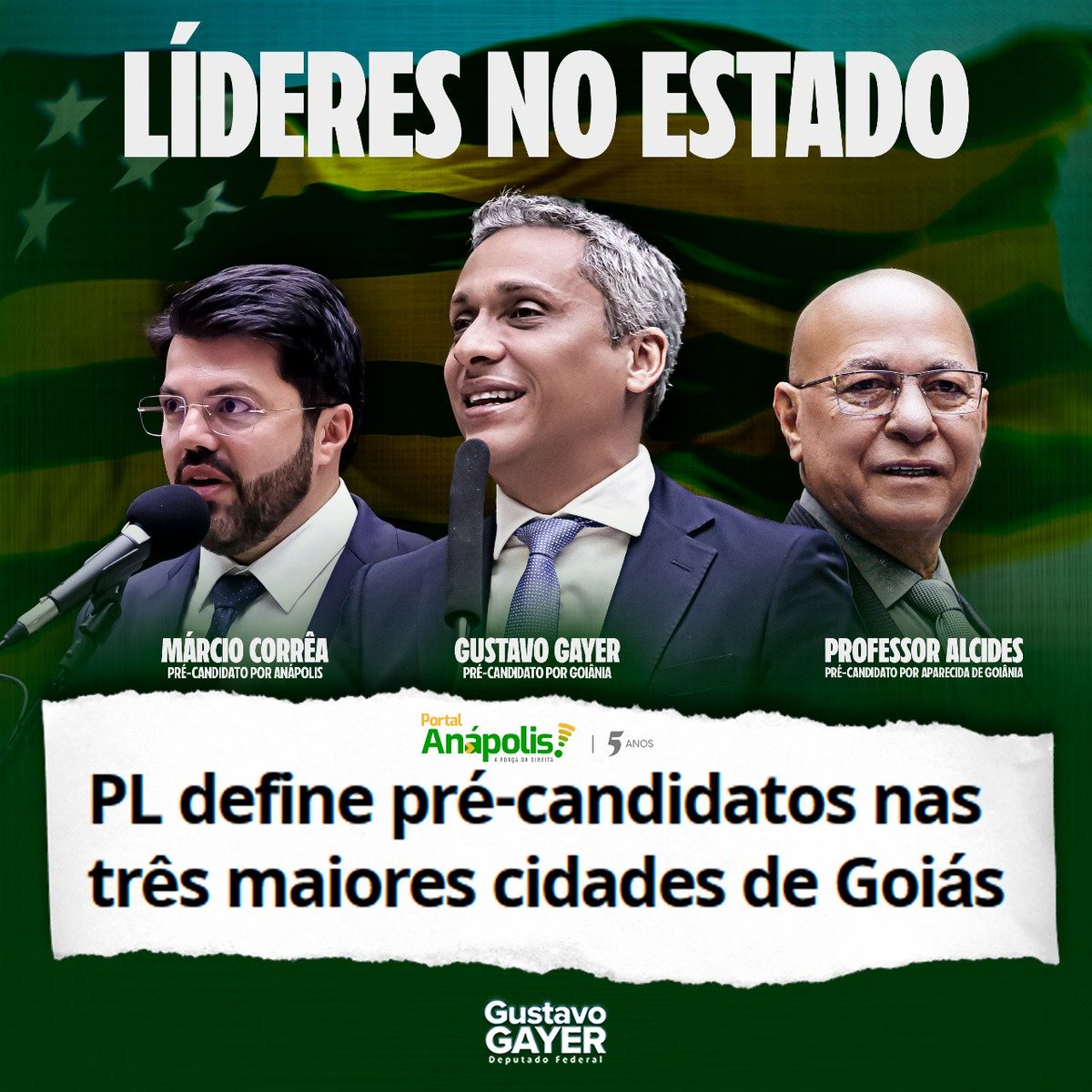 É PL nas três maiores cidades de Goiás!!!