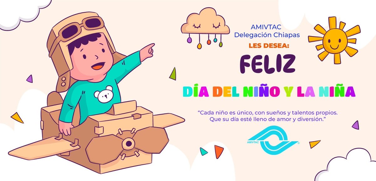 AMIVTAC_Chiapas's tweet image. ¡FELIZ DÍA DEL NIÑO Y LA NIÑA! 🧒🏻👧🏻🍬🍭🍫

El mundo es un lugar maravilloso lleno de posibilidades, no tengas miedo de explorar y descubrir todo lo que te ofrece la vida.

#diadelniño
#amivtacchiapas
#díadelaniñayelniño