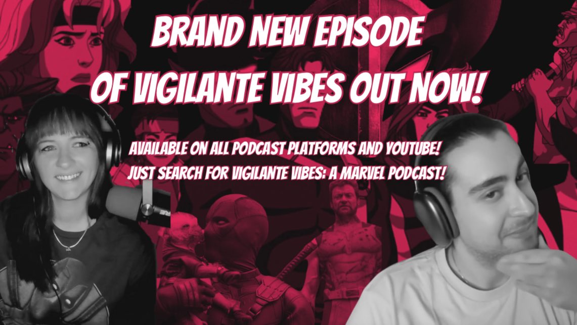 Be sure give our newest episode a listen! We talk all things #xmen97, #DeadpoolAndWolverine, and alll the Marvel tea your heart desires! @VigilanteVibes open.spotify.com/episode/3s8iF4…