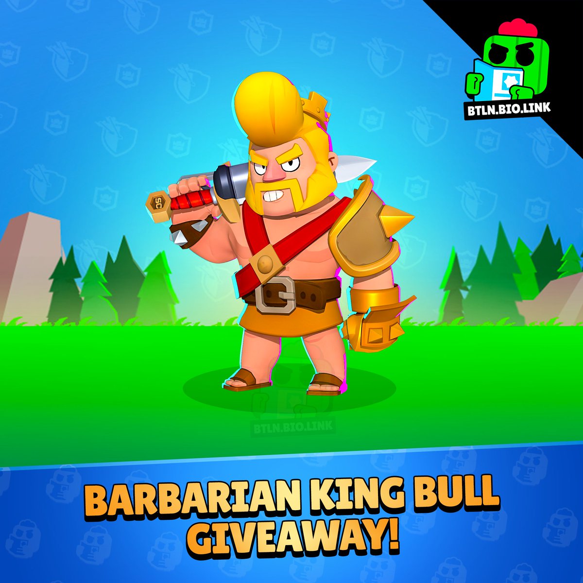 👑 1x  Sponsored Barbarian King Bull giveaway!

📌 Requirements:
-  Subscribe 'Sk Royale' on YT : youtube.com/@skroyale?si=K…
- ❤️ & ♻️
- Follow @brawl_daily
⏲️ End in 2 days!

#BrawlStars #Godzilla #GiftedBySupercell