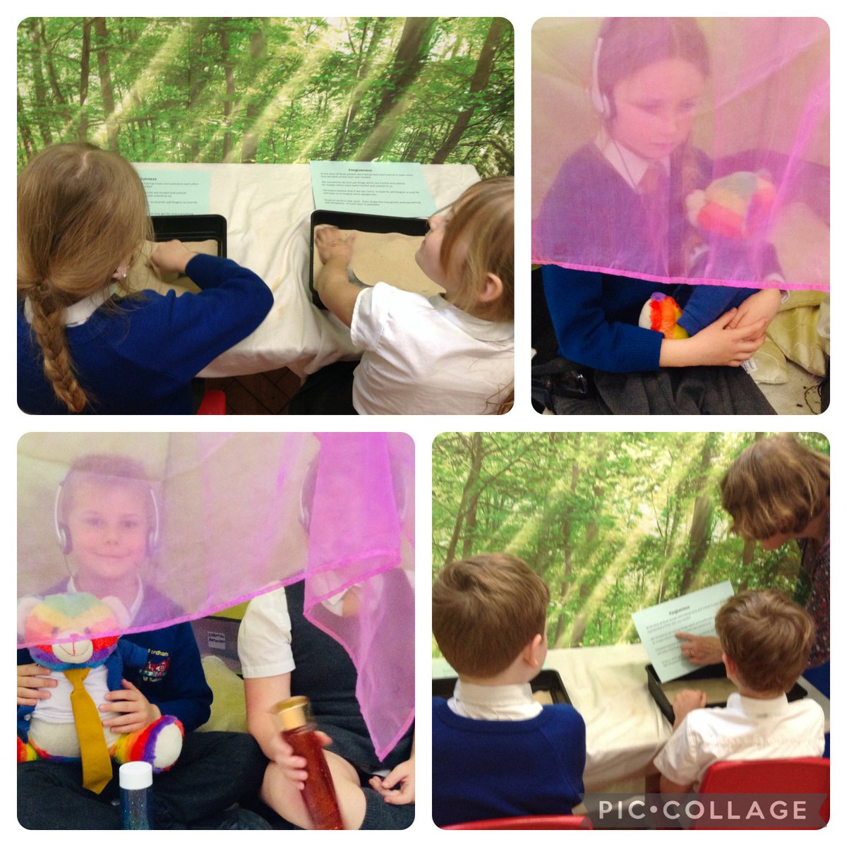 Elm Class enjoyed opportunities to be still and calm in the prayer space today. They also used sand to think about the impressions they can leave behind! 🙏❤️