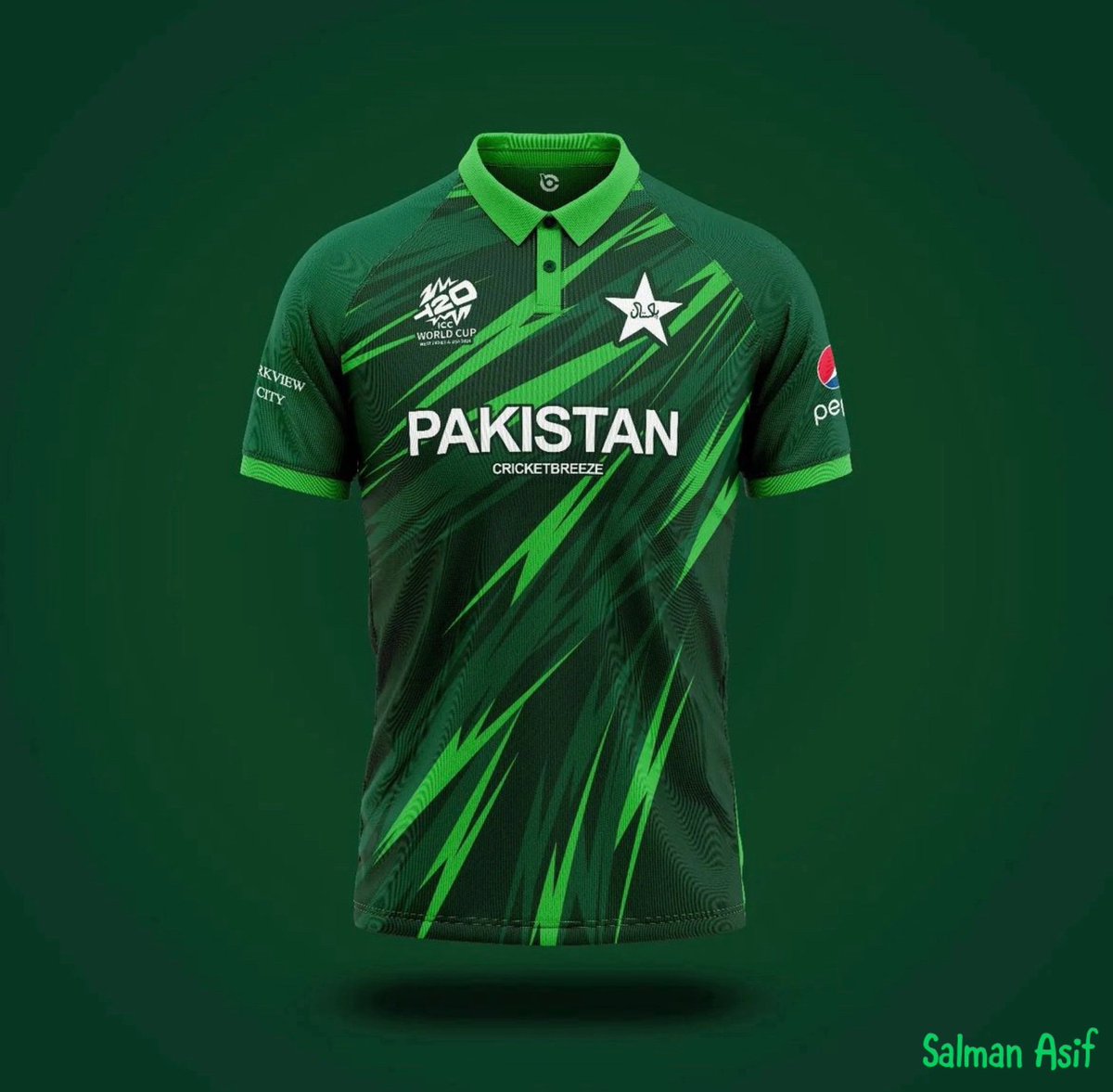 Pakistan team players new jersey. #ICCT20WorldCup2024 Rate this jersey 10