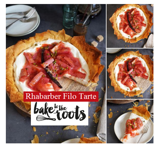 baketotheroots.de/easy-rhubarb-f… #baketotheroots #rhubarb #rhabarber #tarts #recipes #kaffeeundkuchen #filo #dessert #afternoontea #thesweettooth #naschkatzen #teatime