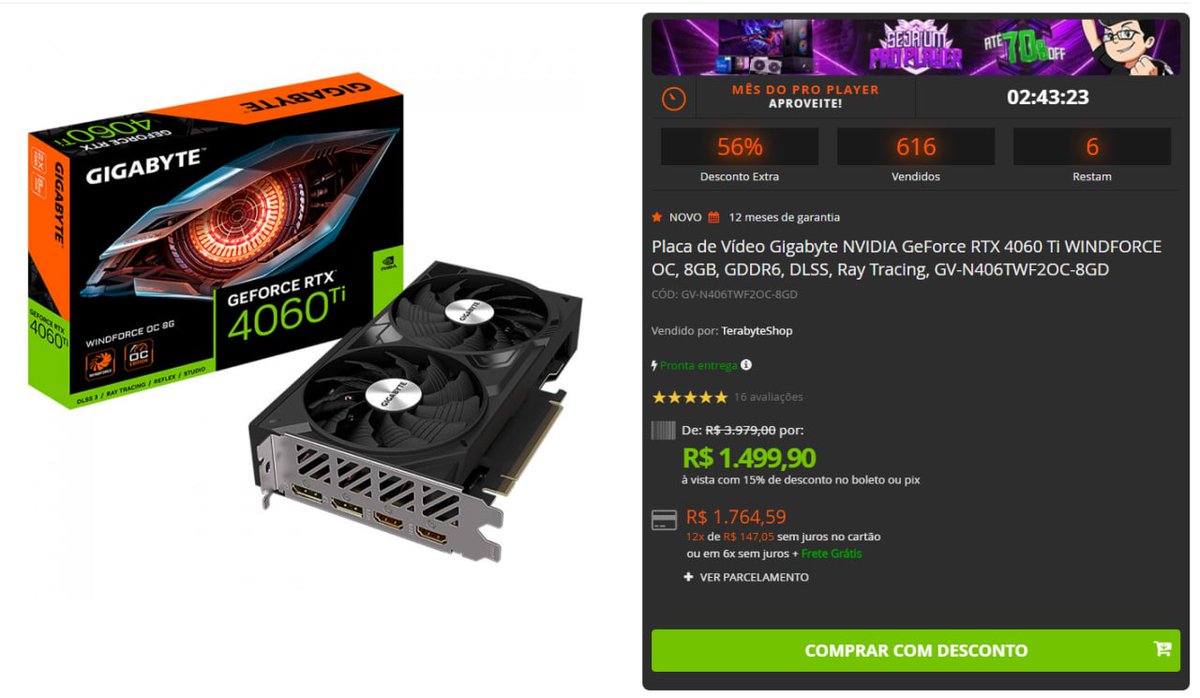 MDSSSSSSSSSSSS

Placa de Vídeo Gigabyte NVIDIA GeForce RTX 4060 Ti WINDFORCE OC, 8GB - R$1.499,90

terabyteshop.com.br/produto/25718/…