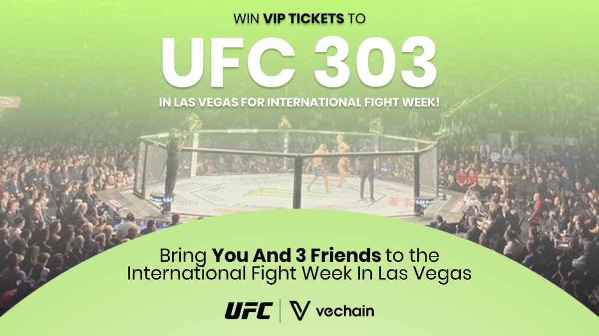 Calling all UFC fans! Do you want to have an epic experience at UFC 303 featuring McGregor vs Chandler, in Las Vegas?

Enter our #UFC303 giveaway to stand a chance to win tickets and get an exclusive NFT ⬇️

vechaingiveaway.com