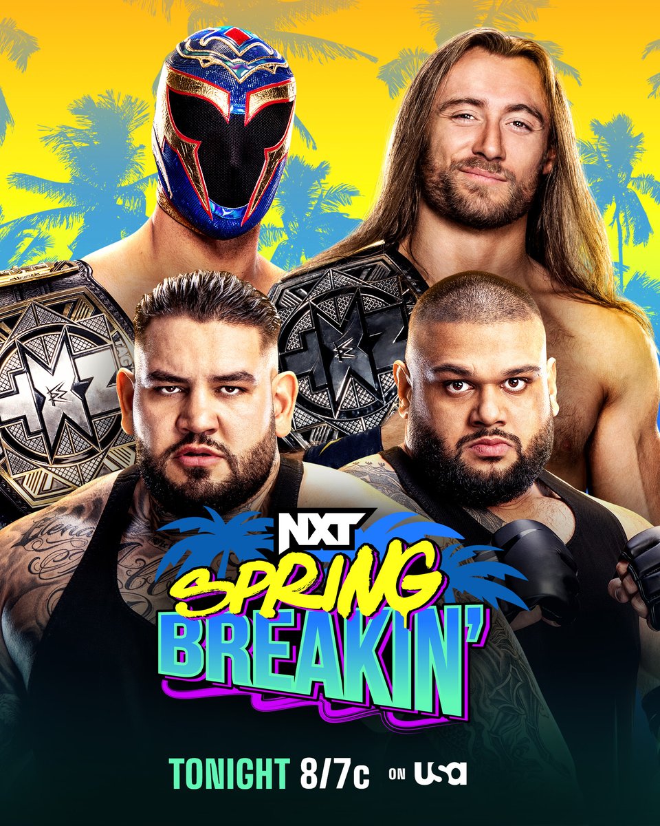 .@Axiom_WWE & @WWEFrazer will defend their #WWENXT Tag Team Titles against the Authors of Pain TONIGHT at #NXTSpringBreakin! 📺 8/7c on @USANetwork