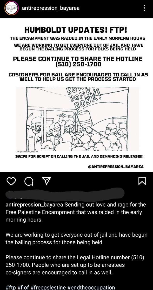 UPDATE. new new bail fund for cal poly humboldt is being coordinated by bay area anti-repression crew. (link here: rally.org/ARCbailfund) both cashapp & venmo are blocking funds now. i'm erasing my previous bail fund posts now, so as not to create further confusion.