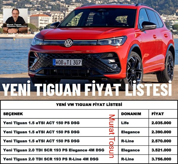 Yeni Volkswagen Tiguan liste fiyatları nasıl?