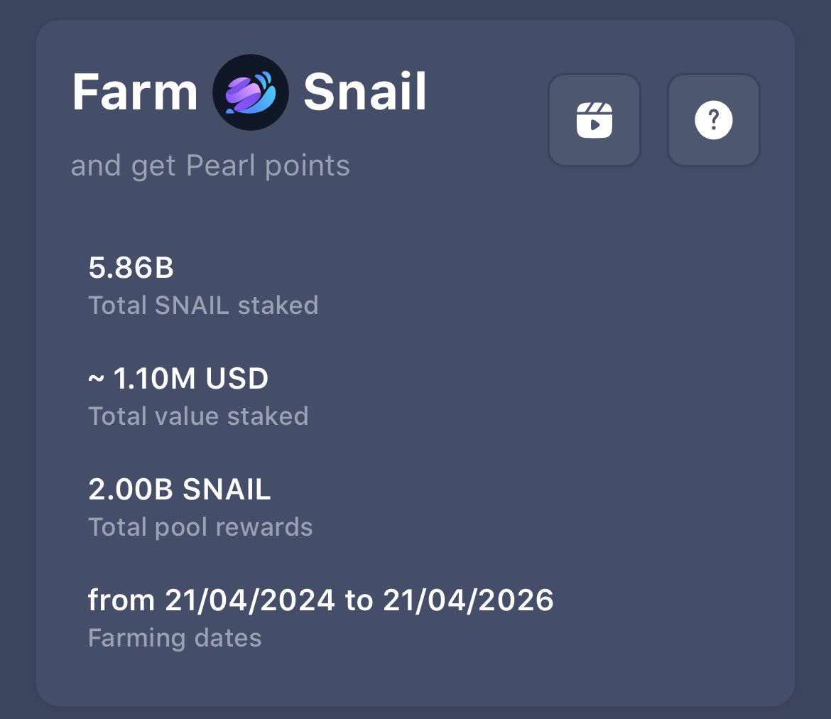 @cryptoLobo100 @MartiniGuyYT @SnailBrookAI Staking $Snail until market is boring 🐌👀